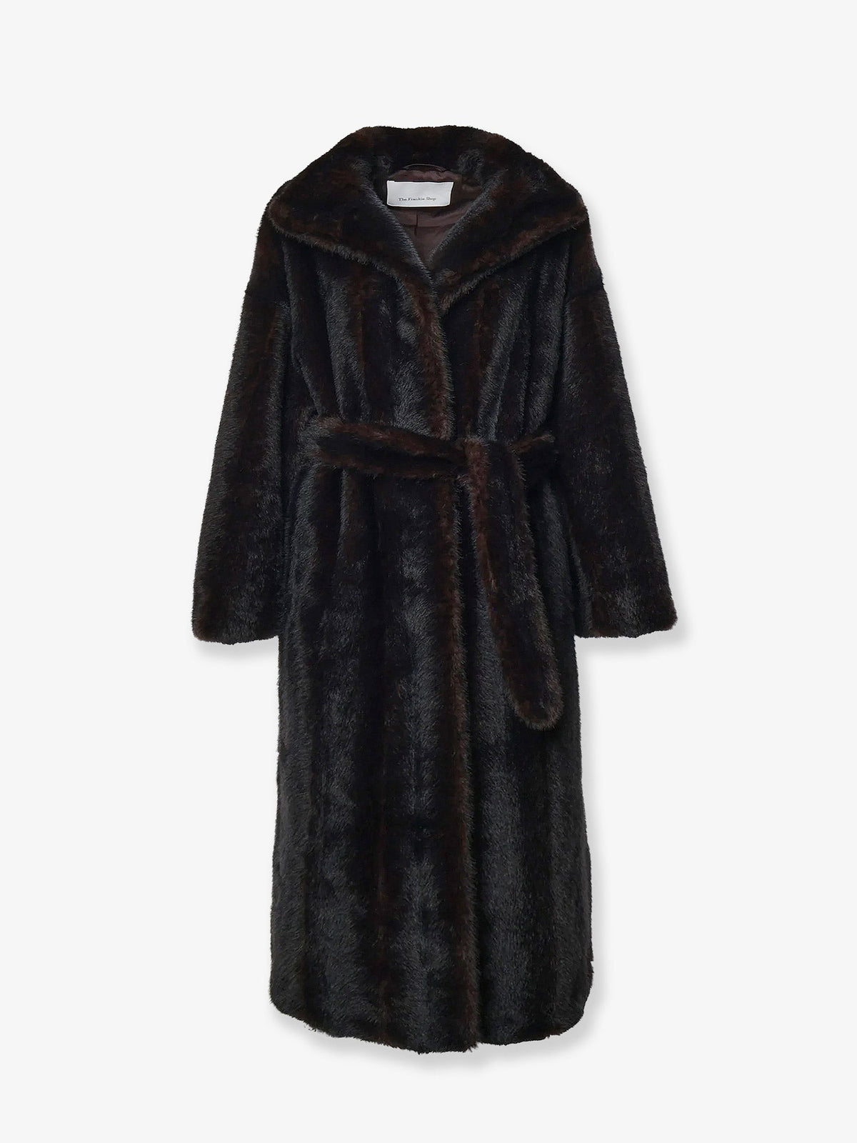 The Frankie Shop Ravello faux fur coat - Darkbrown