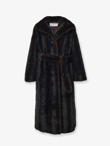 The Frankie Shop Ravello faux fur coat - Darkbrown