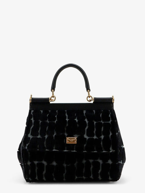Dolce & Gabbana Sicily velvet handbag - Neroantracite