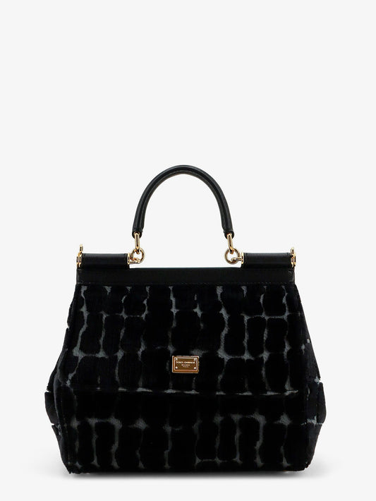 Dolce & Gabbana Sicily velvet handbag - Neroantracite