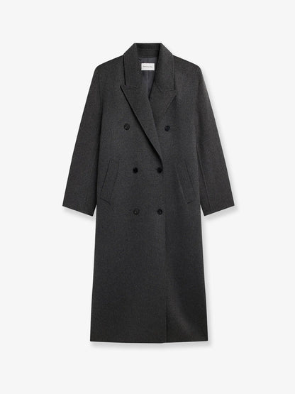 The Frankie Shop Gaia wool coat - Dark Grey Melange