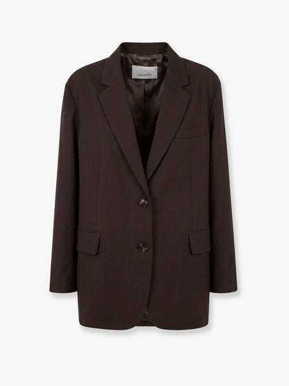 The Frankie Shop Bea oversized blazer - Dark Expresso