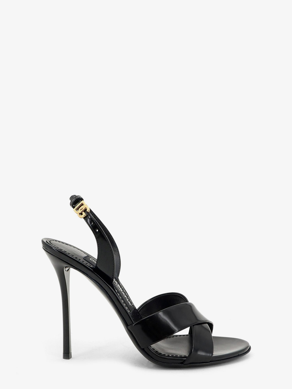 Dolce & Gabbana Keira shiny calfskin leather sandals - Nero