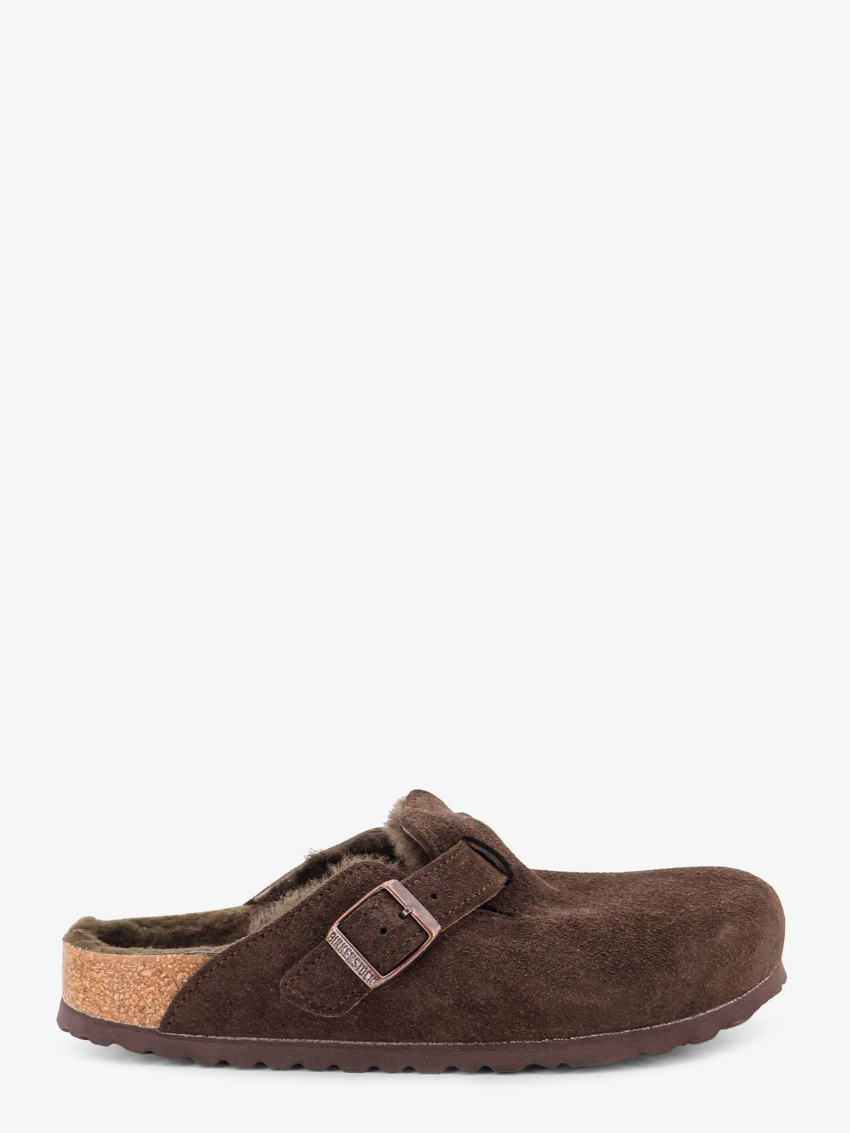Birkenstock Boston VL/Shearling suede clog - Mocca