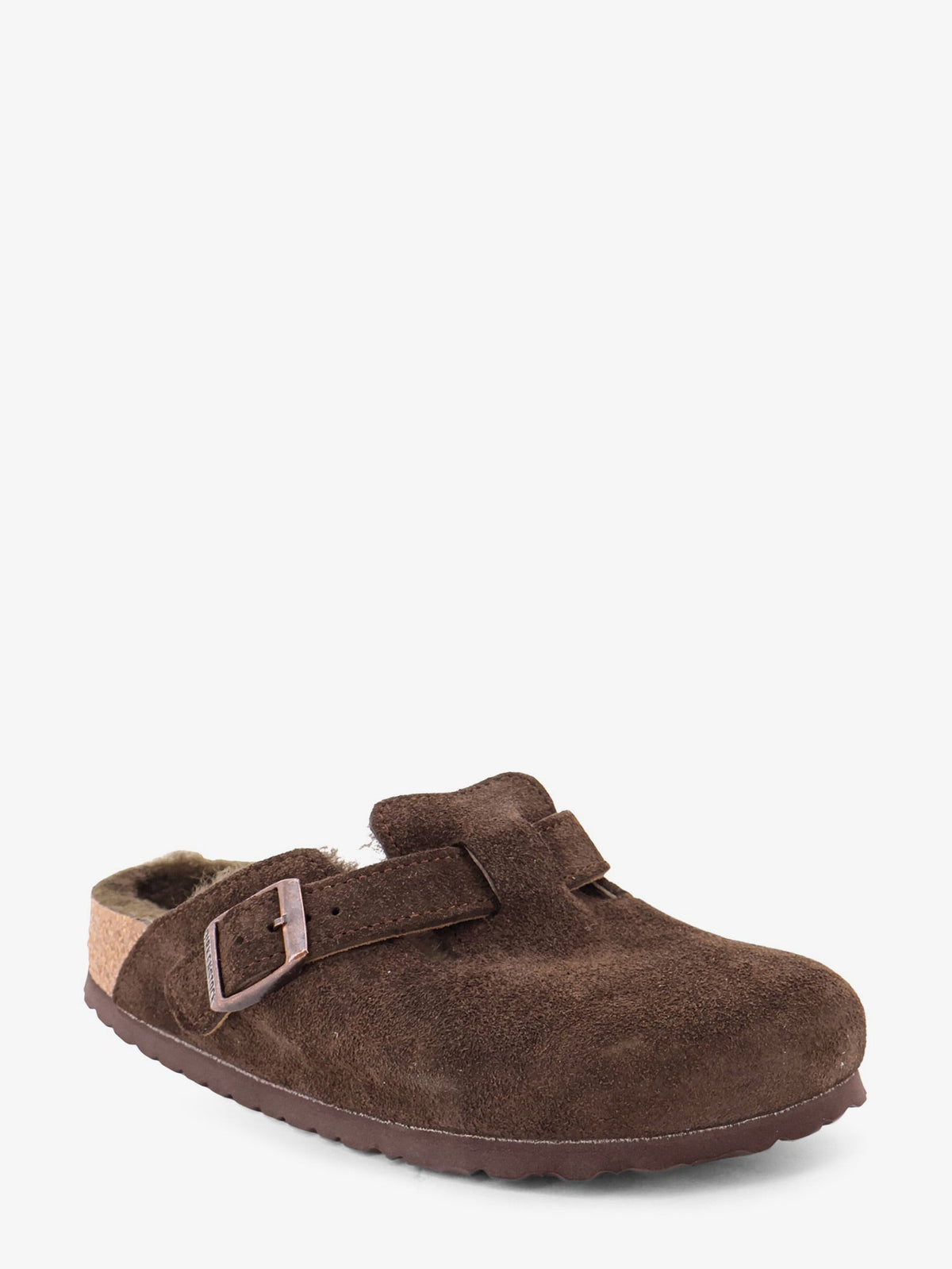 Birkenstock Boston VL/Shearling suede clog - Mocca
