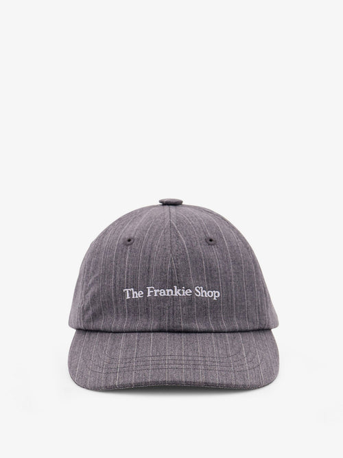 The Frankie Shop Frankie Baseball Cap - Charcoal/White Pinstripe