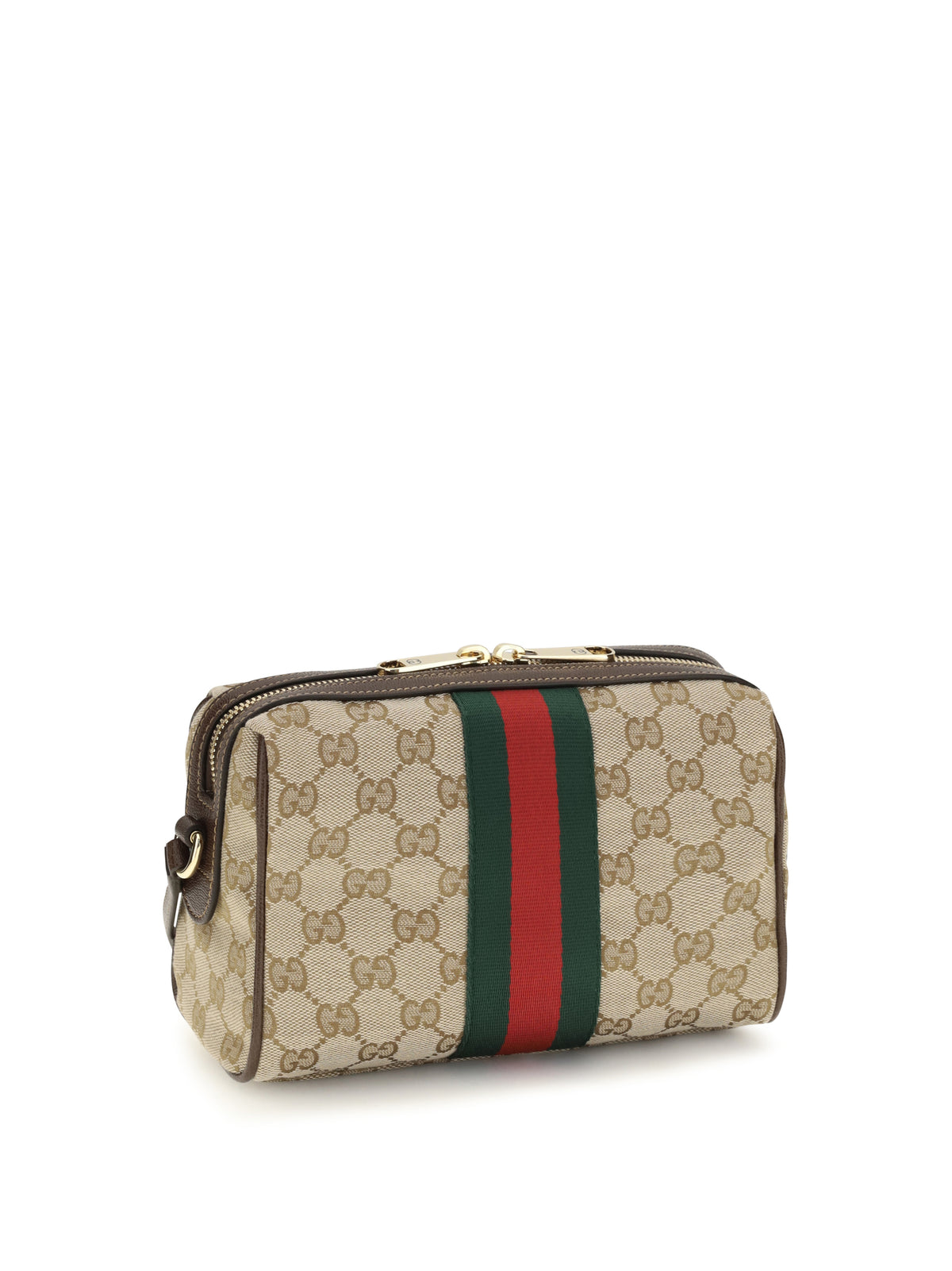 Gucci Small Horsebit Web Camera Bag Shoulder Bag - Vint.Sand/Dk.Bro/Vrv