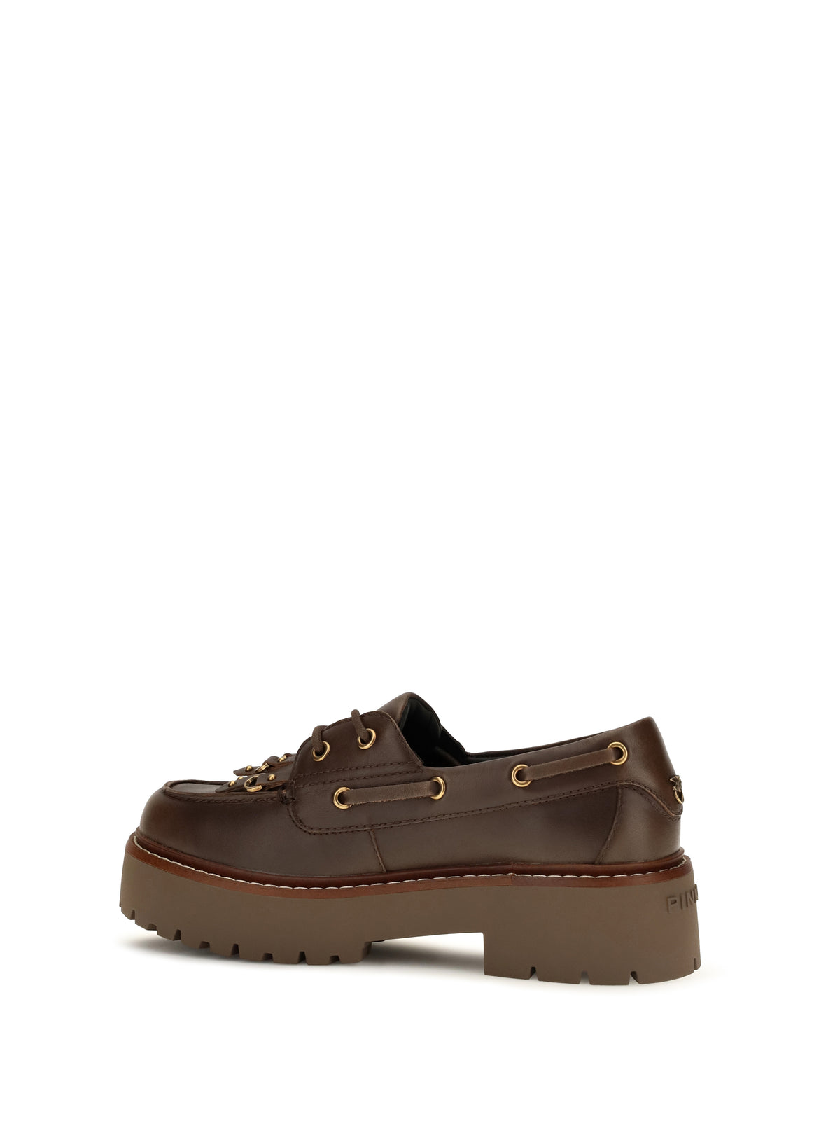 Pinko Margaret 01 brushed leather Loafers - Moro