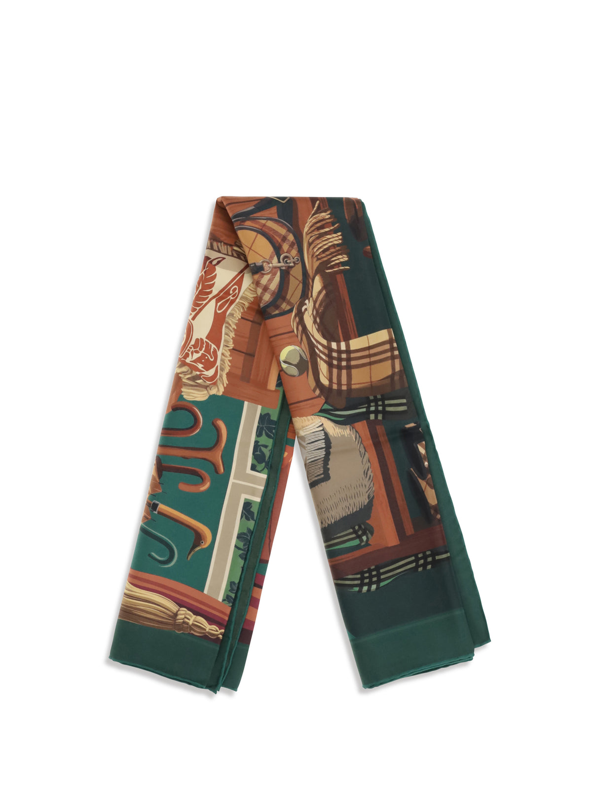 Burberry Knight & Day silk Scarf - Clover Green