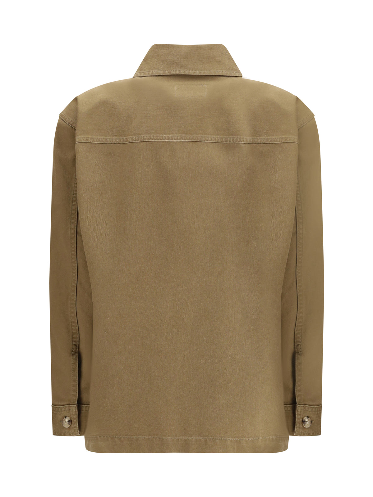 Saint Laurent Cassandre Overshirt in cotton and linen gabardine - Savane