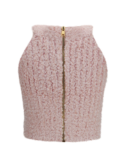 BALMAIN Sleeveless crew neck Top