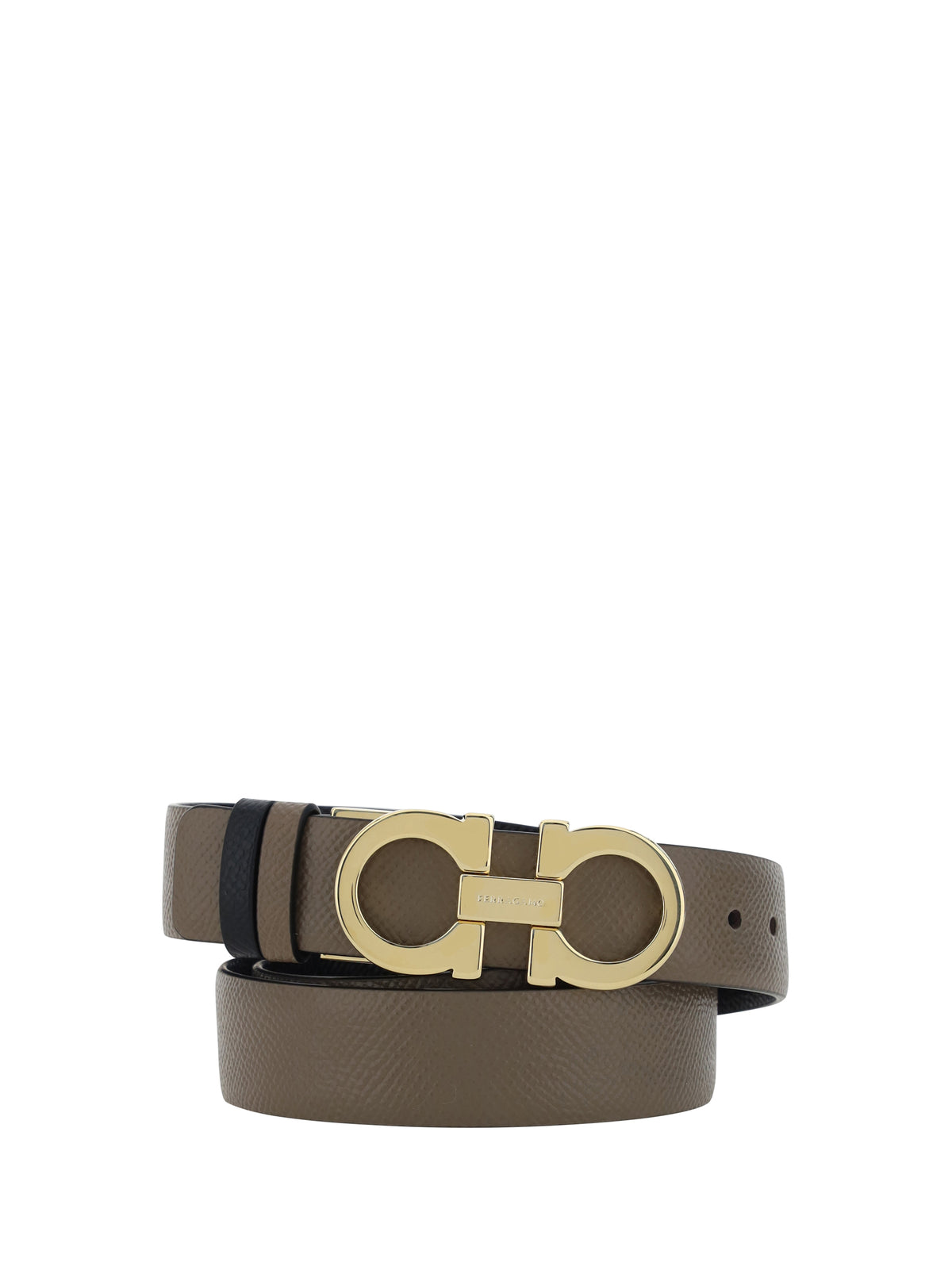 Ferragamo Reversible Belt - Oak/Fawn/Caraway Seed