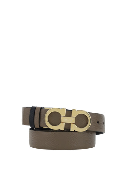 Ferragamo Reversible Belt - Oak/Fawn/Caraway Seed