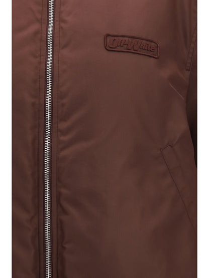 Off-White Embroidered logo nylon Bomber Jacket - Port Royal Port Royal