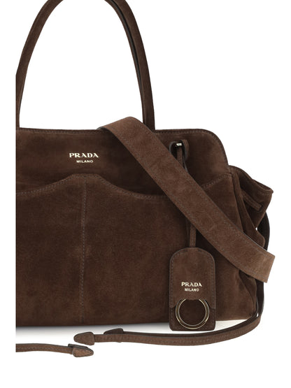 Prada Carry large suede Handbag - Moro