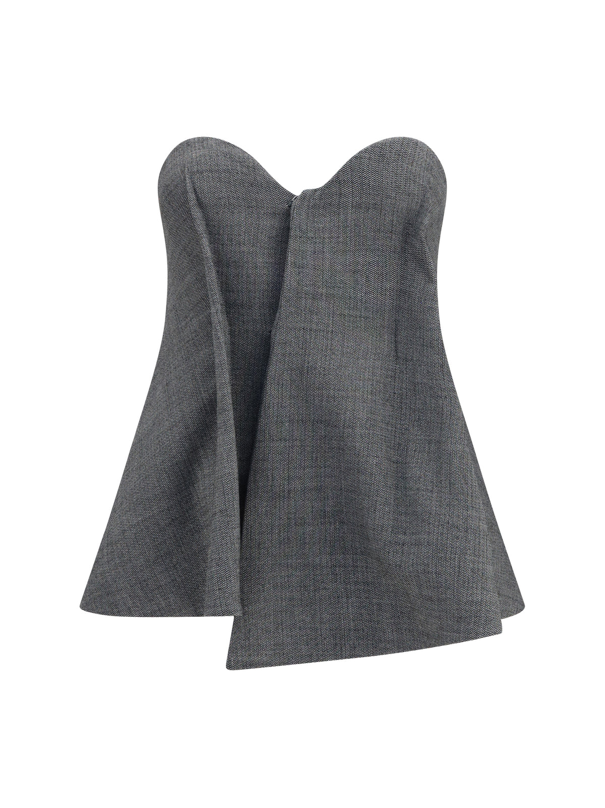 Magda Butrym Asymmetrical wool Corset - Grey