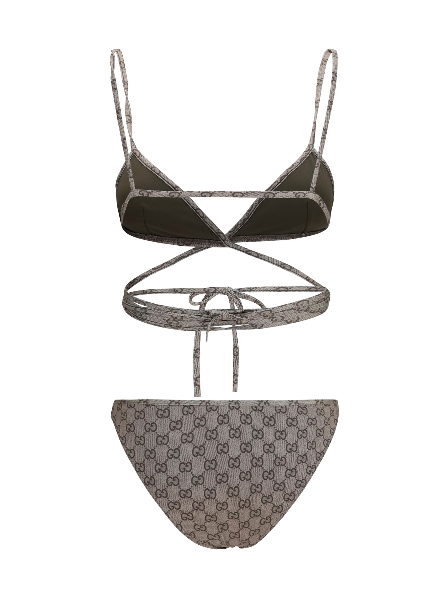 GUCCI Printed stretch jersey bikini