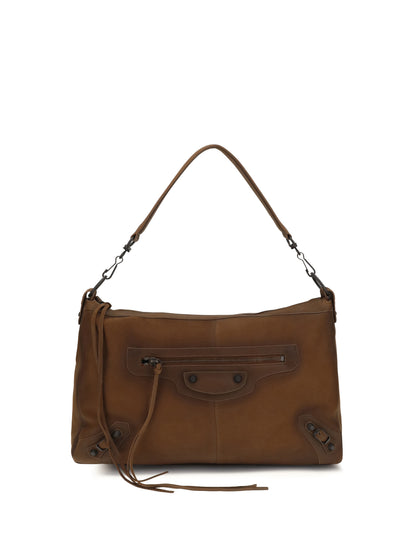 Balenciaga Medium Le City Moto Shoulder Bag - Caramel