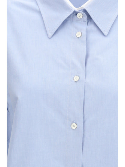 Acne Studios Layered button-up Shirt - Light Blue/White