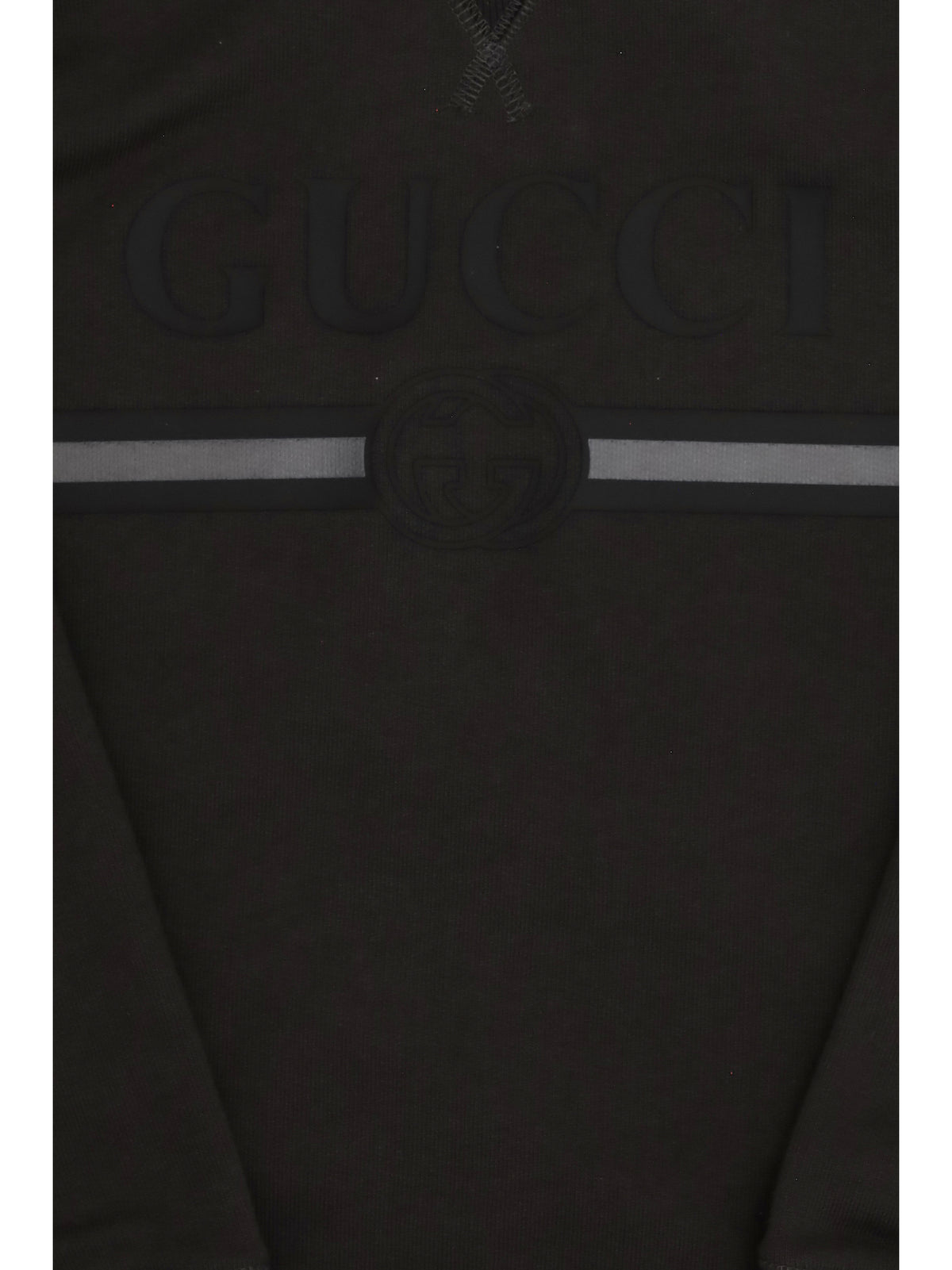 Gucci Cotton Hooded Sweatshirt with print for Boy - Dusty Dark Grey/Mc