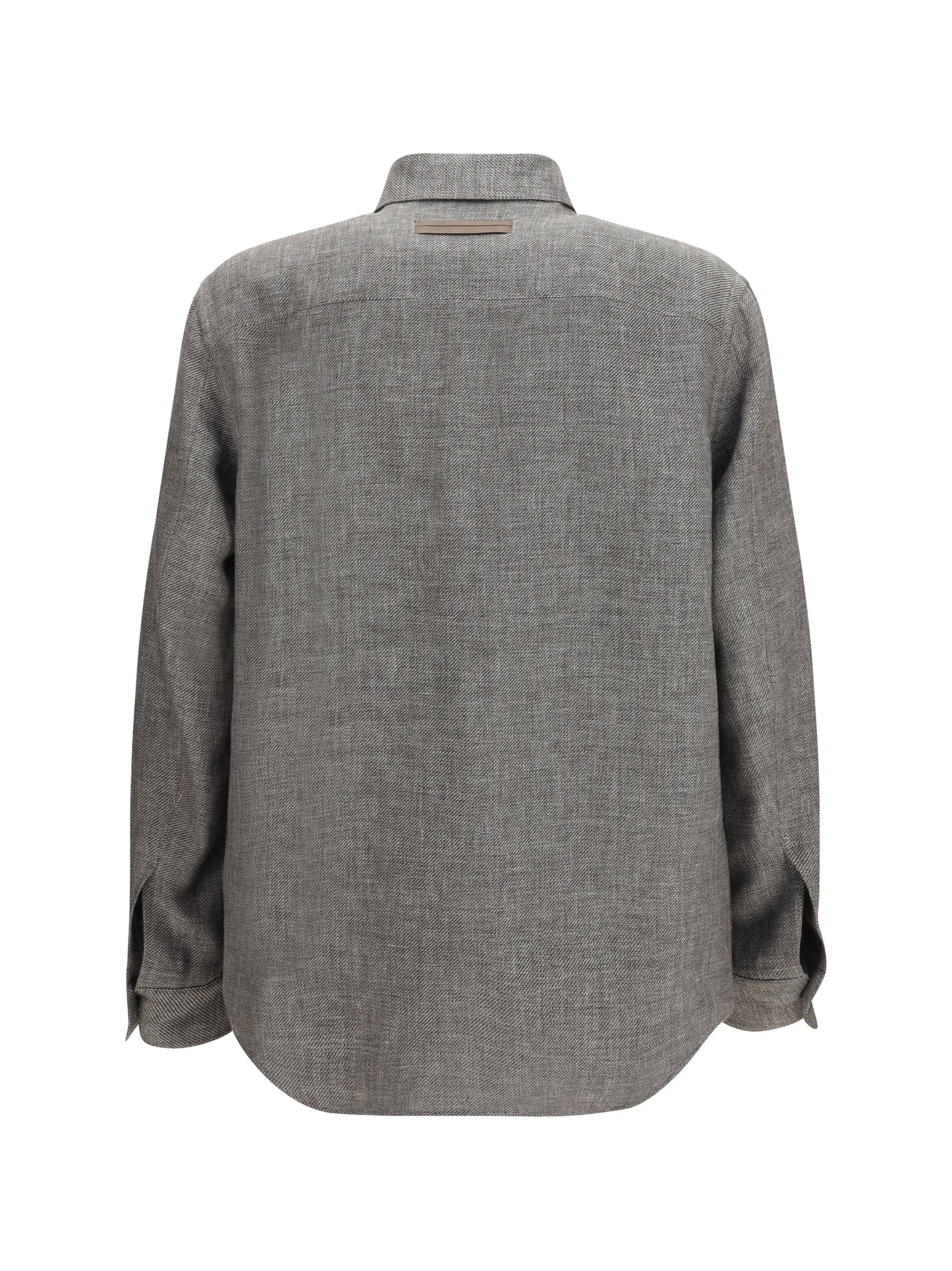 ZEGNA Cashmere, linen, and silk Overshirt