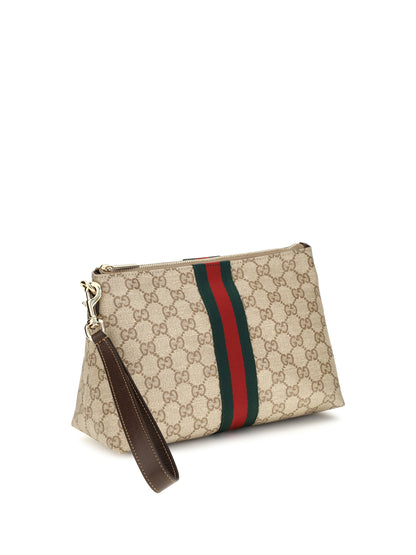 Gucci Small GG Web Pouch - Vin.San.Br/Dk.Br/Vrv
