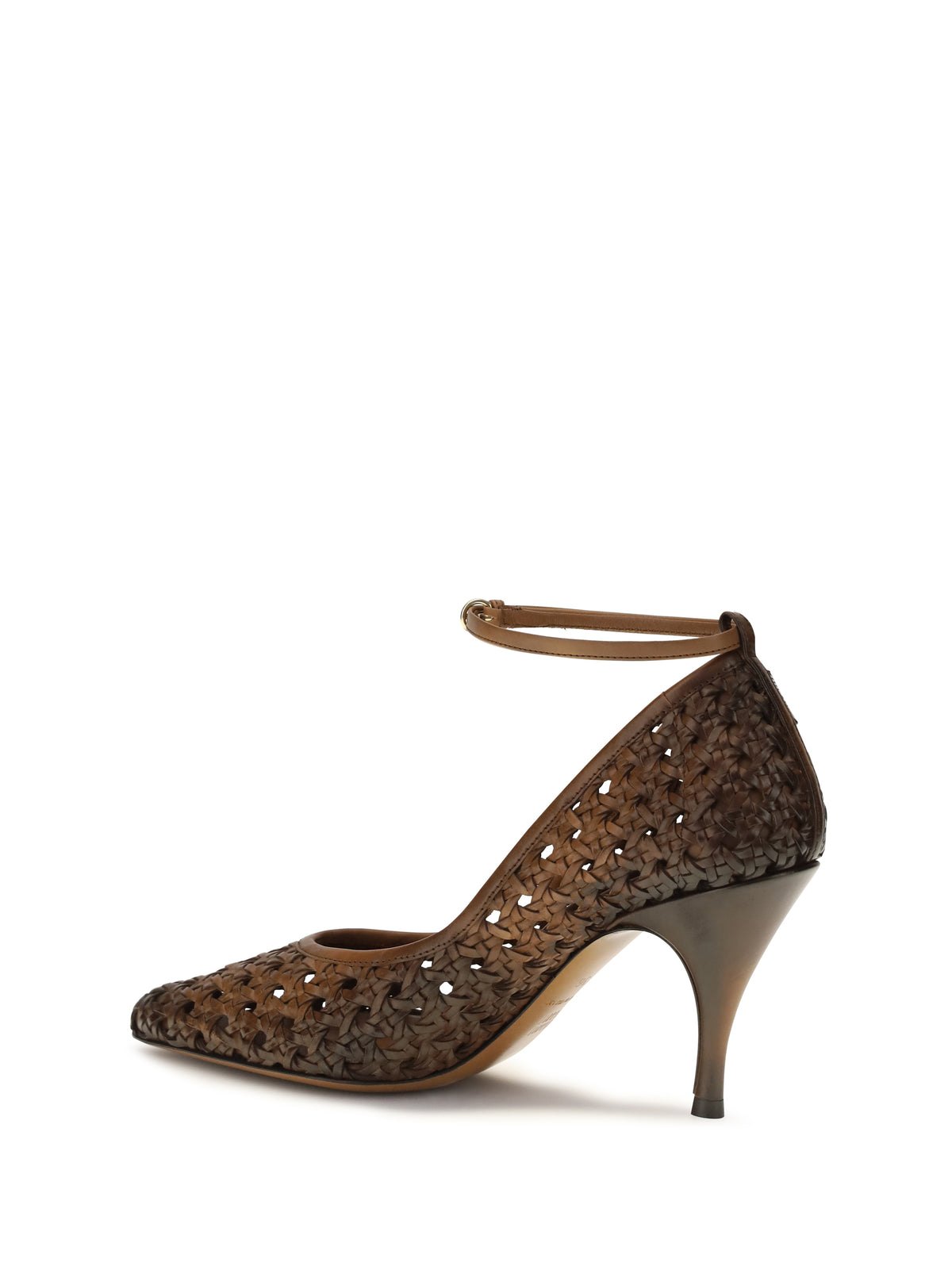 Miu Miu Woven leather Pumps - Cognac