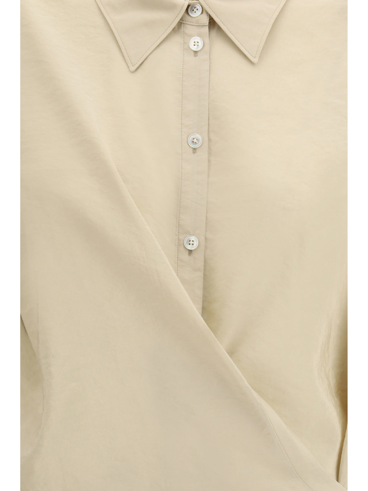 Lemaire Draped Shirt - Oat Milk