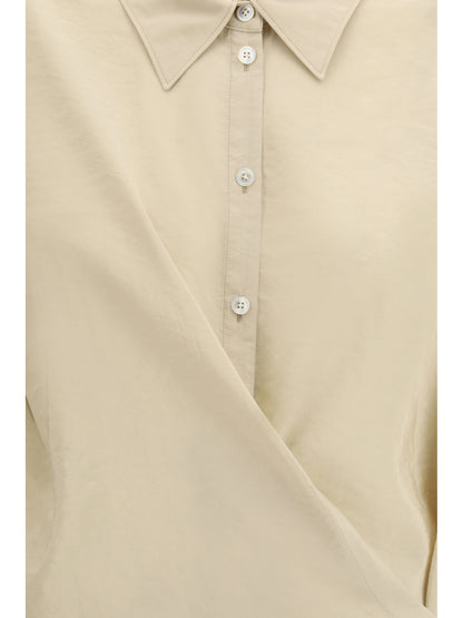 Lemaire Draped Shirt - Oat Milk