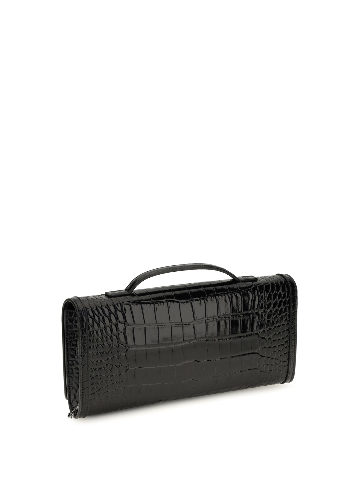 Roger Vivier Belle Vivier crocodile-effect Clutch - Black