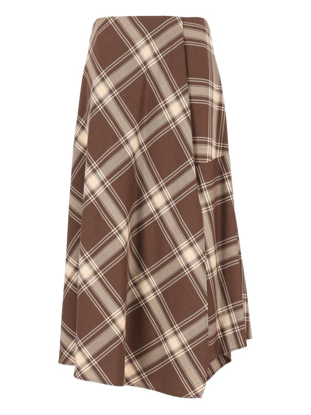 Weekend Max Mara Wool Batavia Skirt - Brown