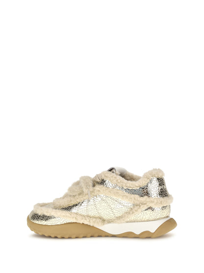 Pinko Gea padded Sneakers - Platinum