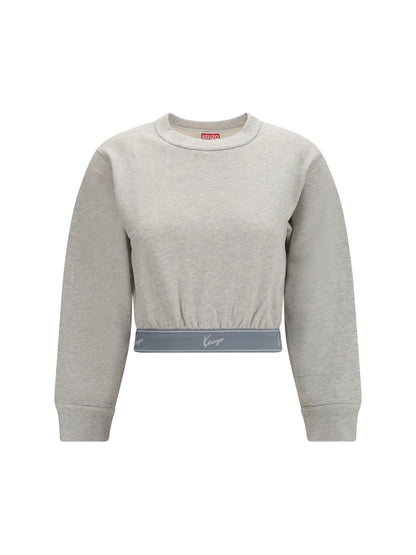 Kenzo Cropped Sweatshirt - Pale Grey