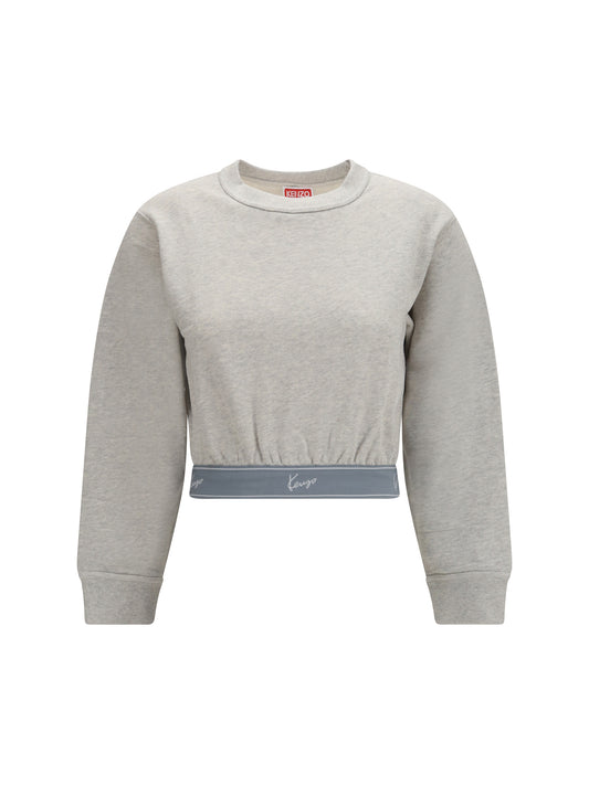 Kenzo Cropped Sweatshirt - Pale Grey