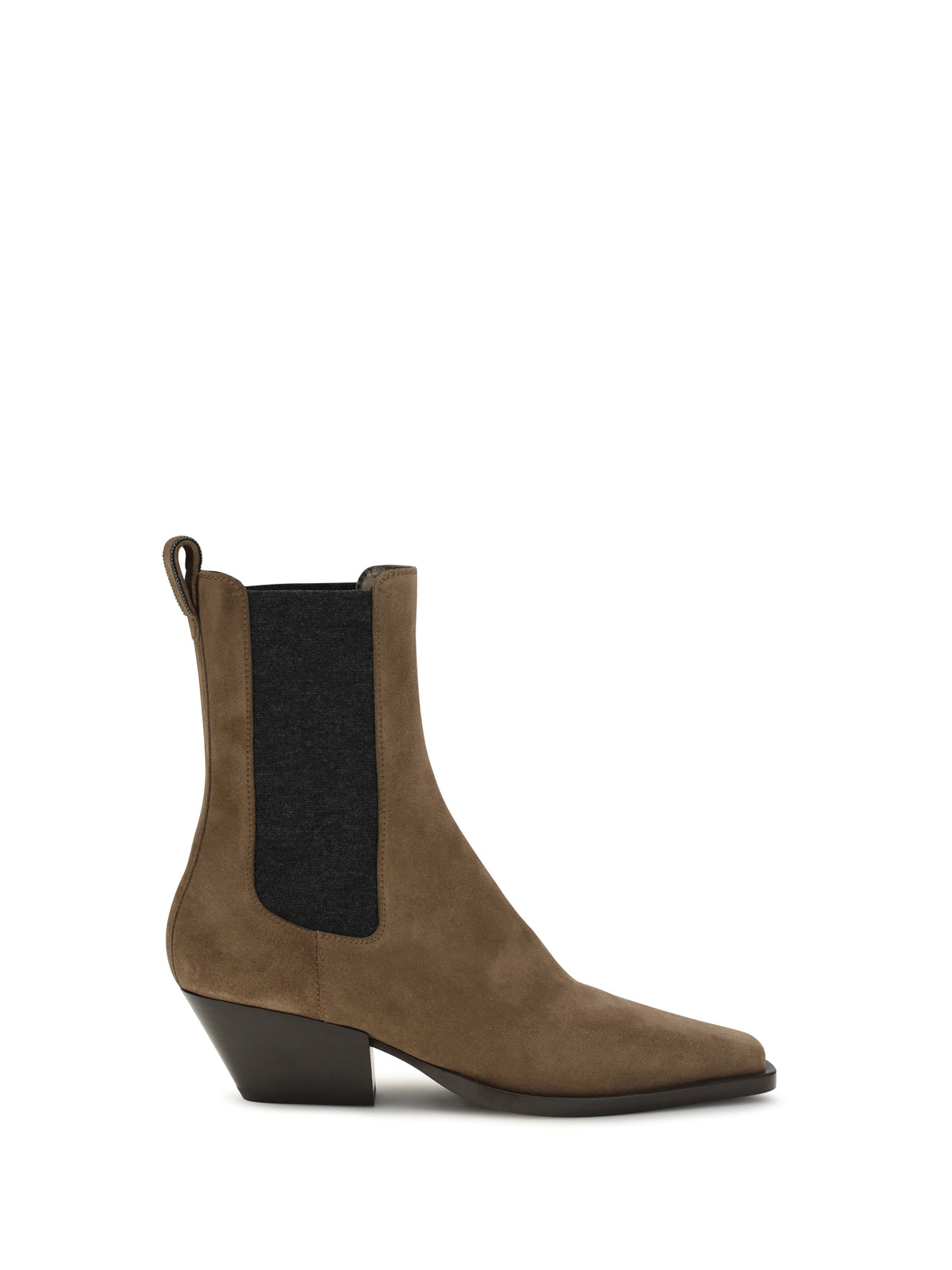 Brunello Cucinelli Suede texan Ankle Boots - Caramello