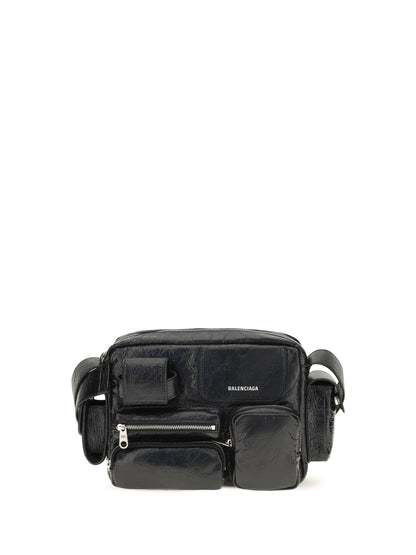 Balenciaga Superbusy Messenger Shoulder Bag - Black