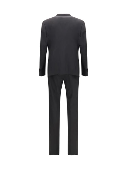 Giorgio Armani Linea soft single breasted Suit in virgin wool - Black