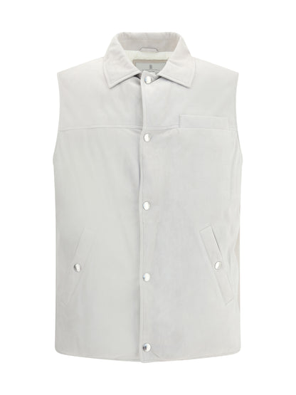 BRUNELLO CUCINELLI Padded leather Vest