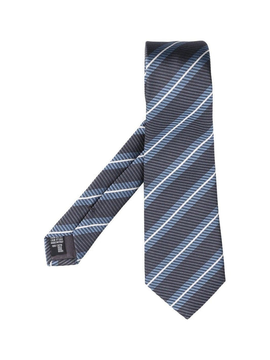 Giorgio Armani Regimental Tie - Grey