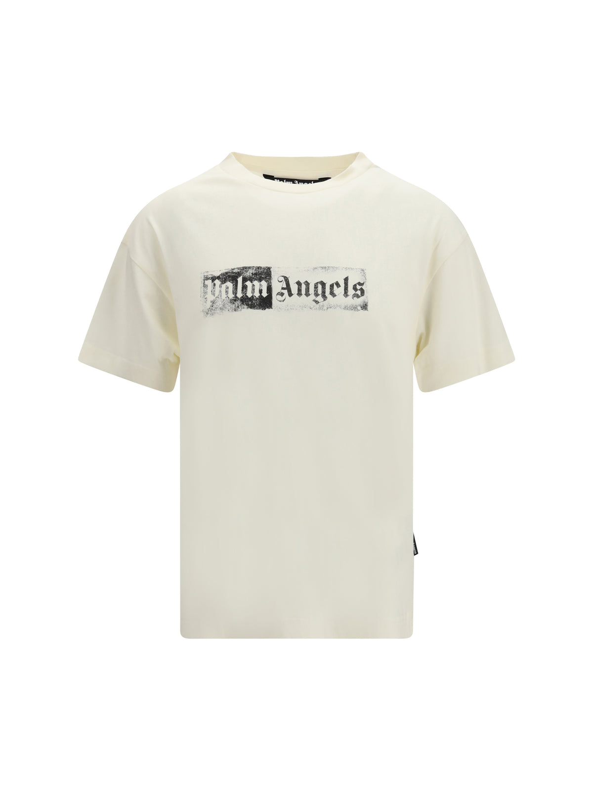 Palm Angels Stamp T-shirt with logo - Off White - Black