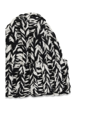 Ami Paris XXL wool Knit Beanie - Noir/Ivoire