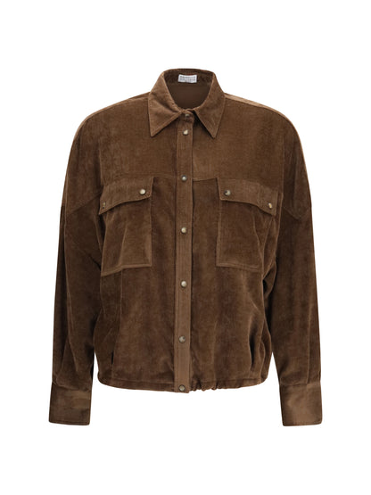 Brunello Cucinelli Corduroy Shirt - Sigaro