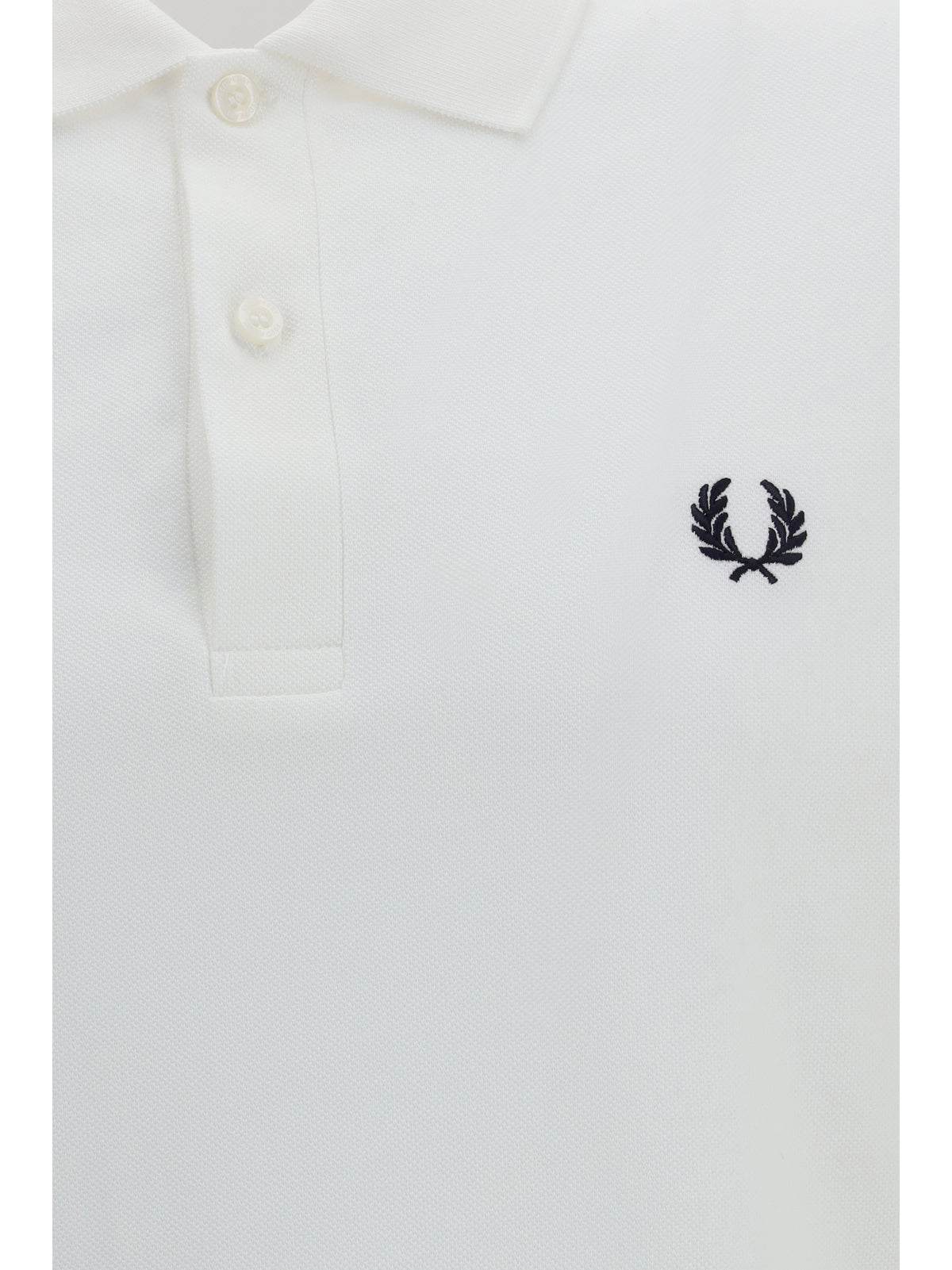 Fred Perry M3636 long sleeve cotton piqué Polo - White