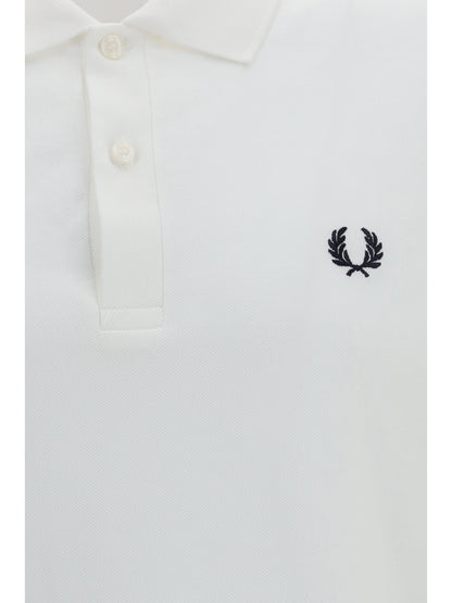 Fred Perry M3636 long sleeve cotton piqué Polo - White