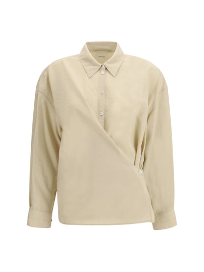 Lemaire Draped Shirt - Oat Milk