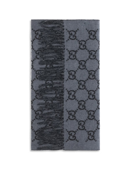 Gucci GG cashmere Scarf - Graphite/Black