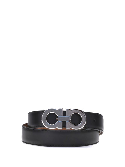 Ferragamo Gancini reversible Belt - Black