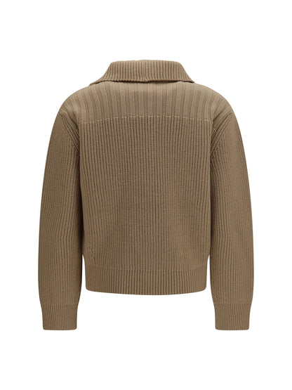 Dries Van Noten Buttoned high-neck Cardigan - Champagne