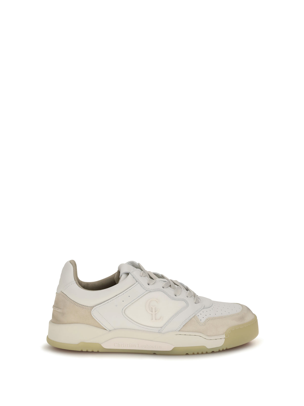 Christian Louboutin Bsktball 1 Retro Sneakers - Egg Shell/White