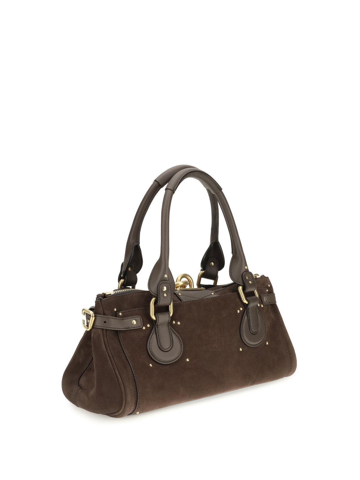 Chloé Paddington suede Handbag - Kohl Brown